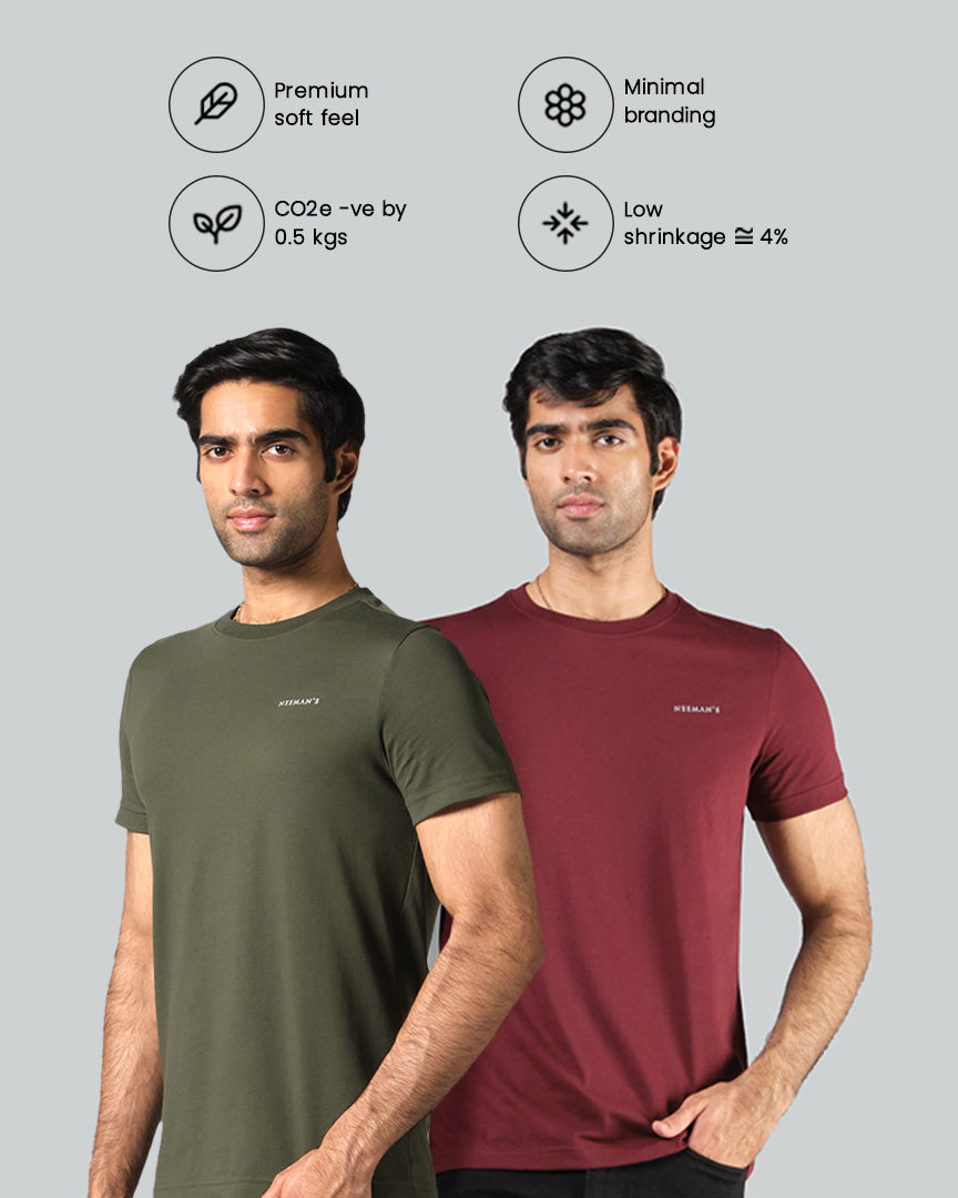 Pack of 2 (Maroon and Olive)