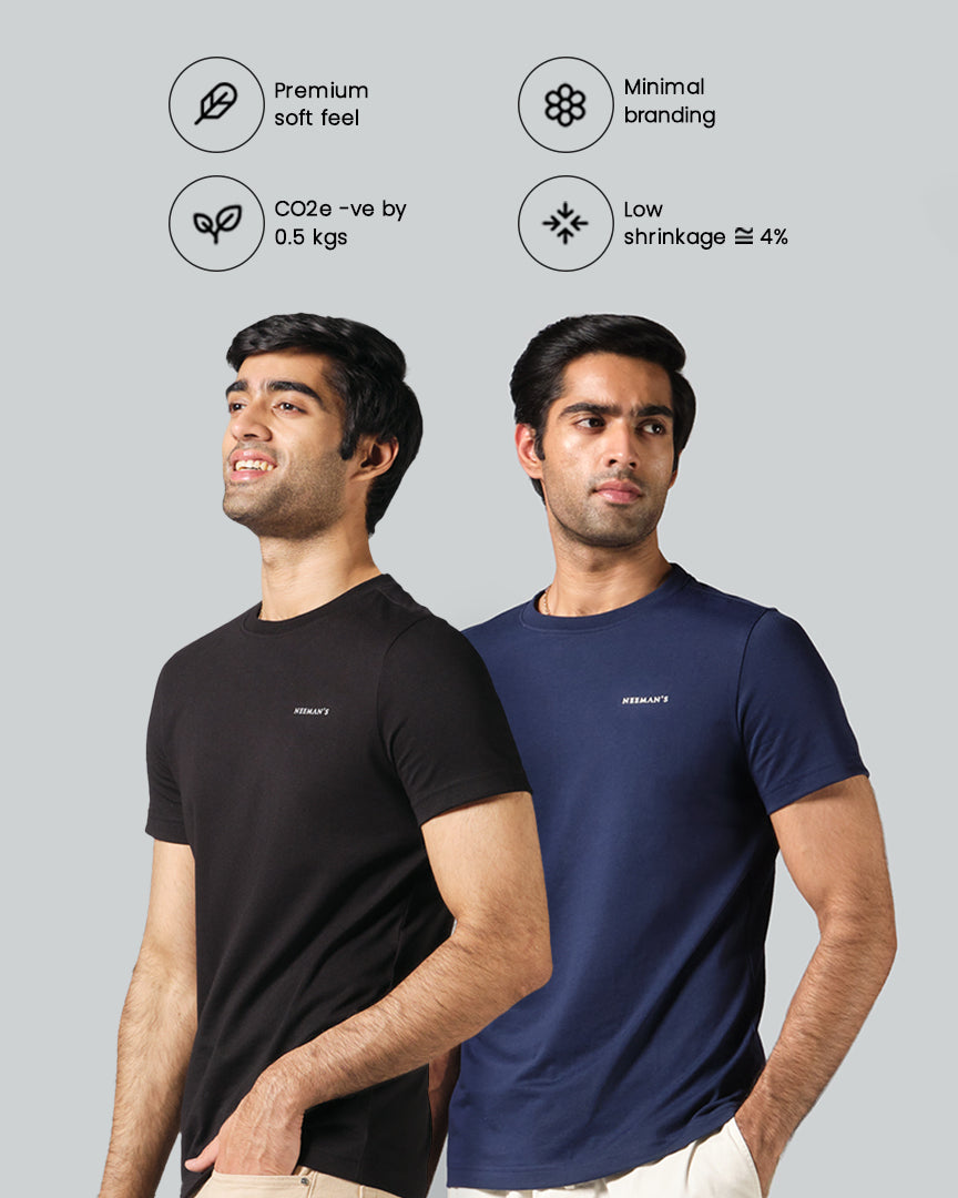 Pack of 2 (Black and Navy)